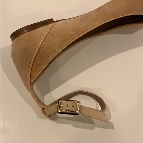 Chloe velvet/ kid skin detail flats - Picture 4 of 9